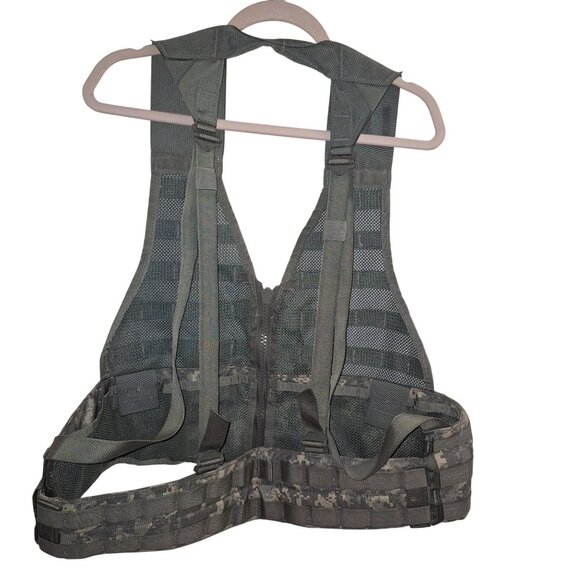 Digital Camo Tactical Military-Style Vest Waist Panels US Marking Nylon Mesh - Picture 2 of 11